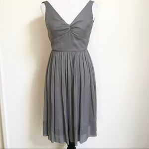 J. Crew Grey Silk Dress